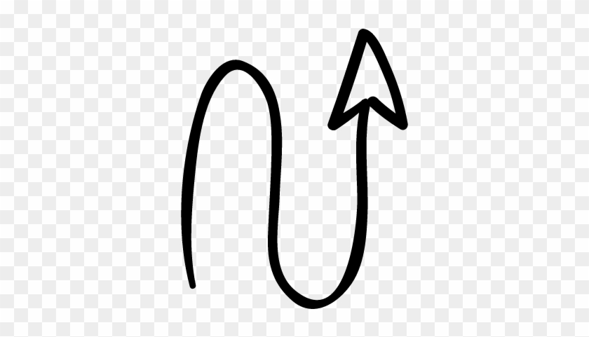 840x481 Curved Up Arrow Vector