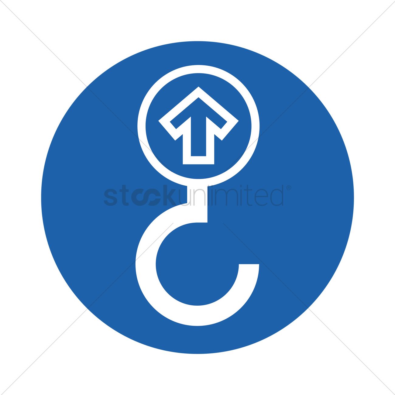 1300x1300 Hook With Arrow Pointing Up Vector Image