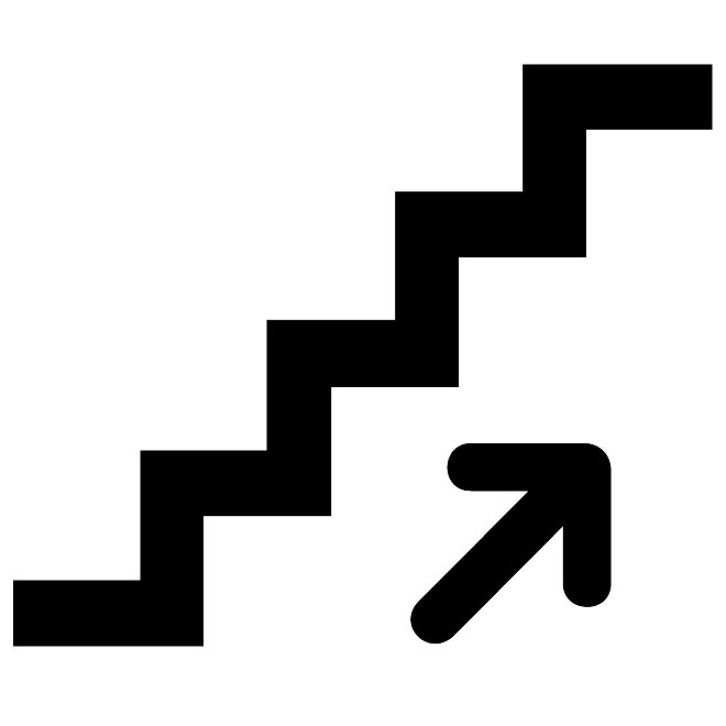 660x660 Stairs Up Vector Sign
