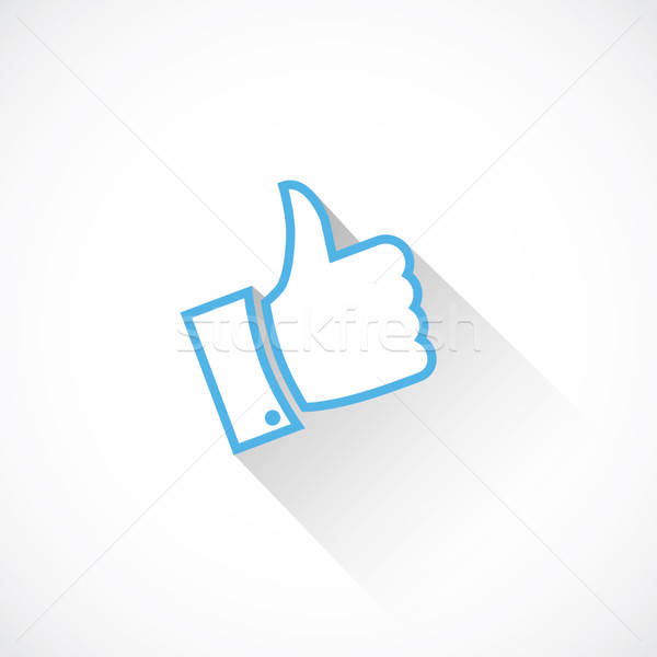 600x600 Thumb Up Vector Icon Flat Design Vector Illustration Mats Peter