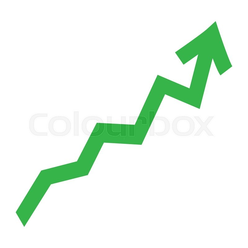 800x800 Flat Design Zig Zag Up Arrow Icon Stock Vector Colourbox