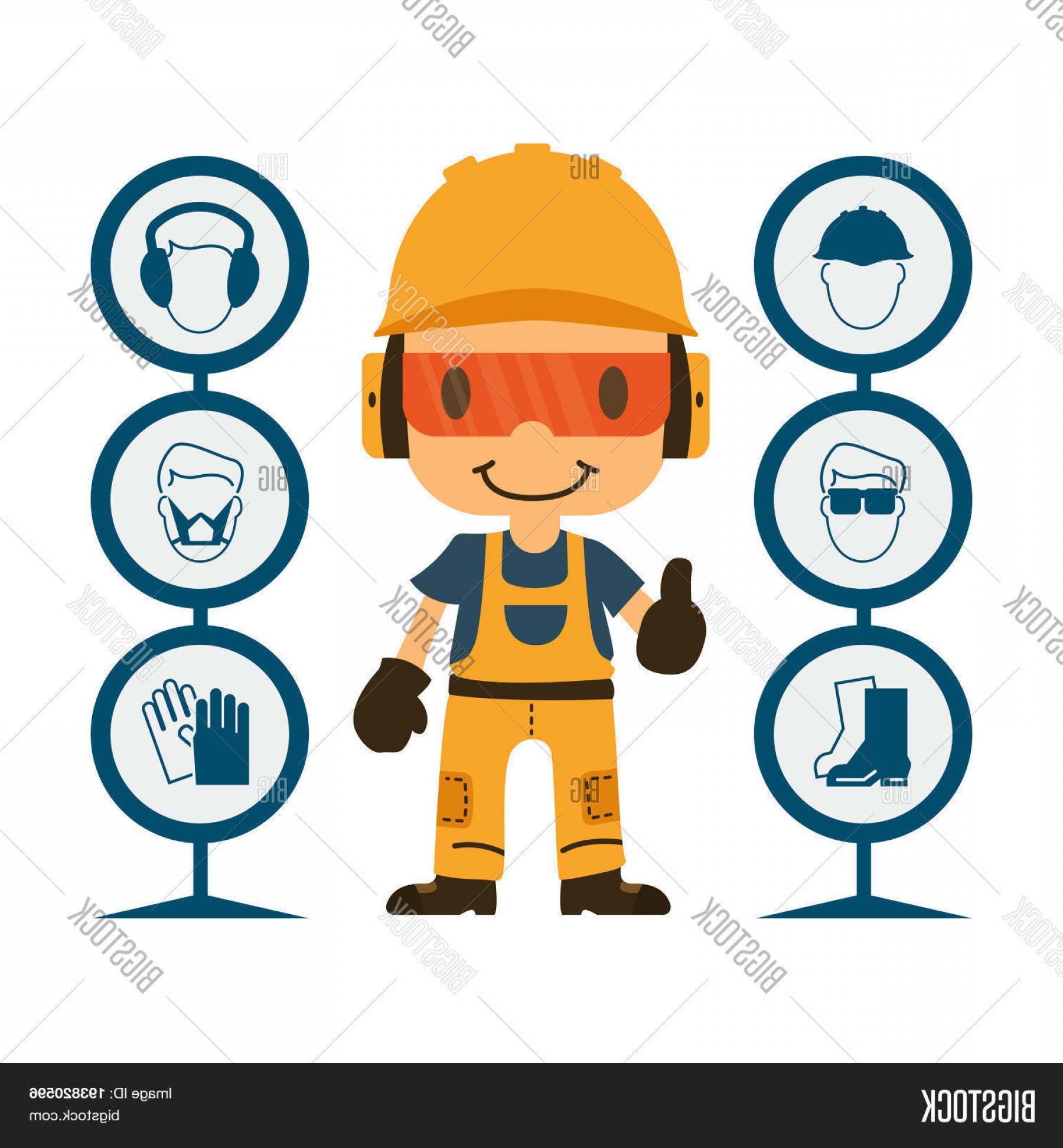 1800x1944 Stock Vector Construction Worker Repairman Thumb Upc Safety Firstc