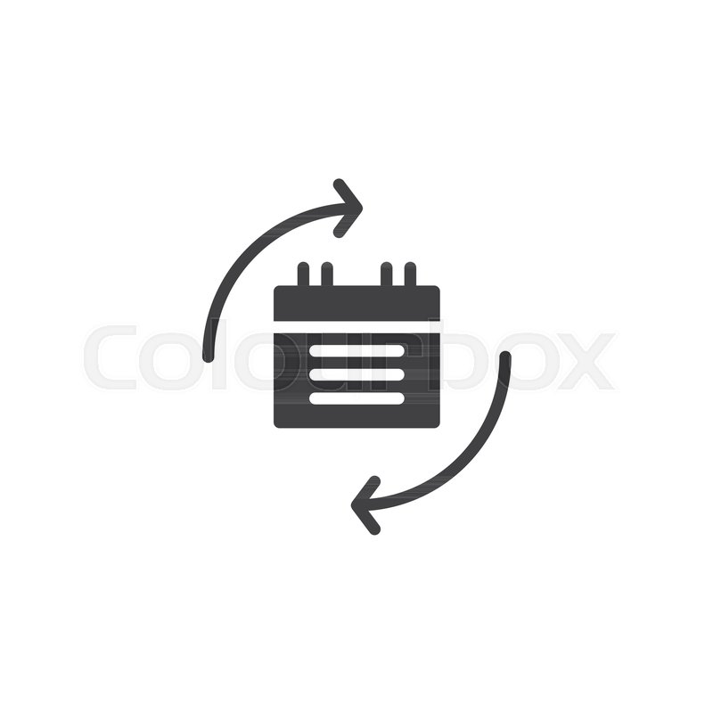 800x800 Refresh Update Calendar Icon Vector, Stock Vector Colourbox