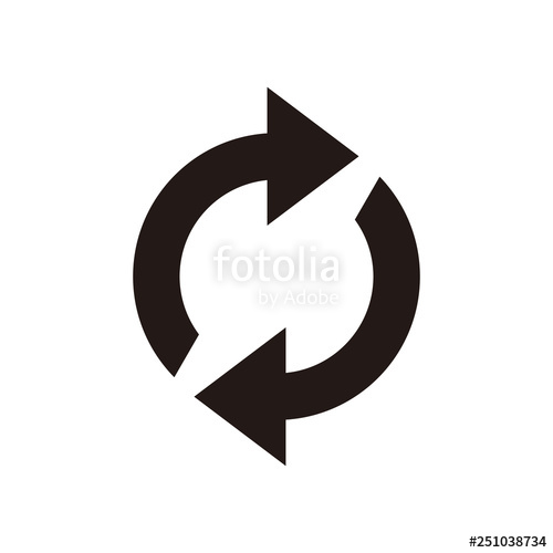 500x500 Update Icon Vector Reload Symbol Refresh Icon Stock Image