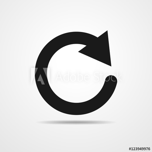 500x500 Update Icon Vector Illustration