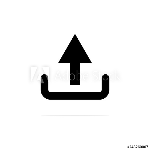 500x500 Upload Icon Vector Concept Illustration For Design