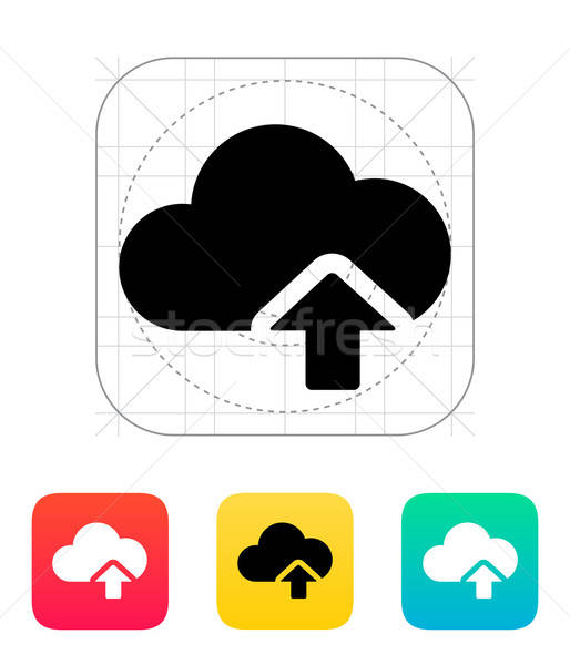 514x600 Cloud Computing Upload Icon Vector Illustration Vector Icon