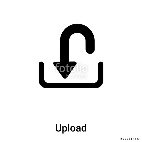500x500 Upload Icon Vector Isolated On White Background, Logo Concept