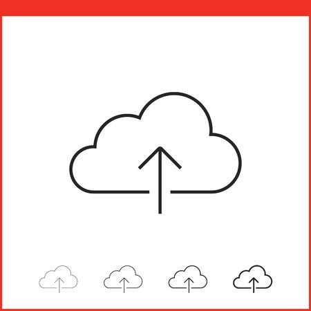 450x450 Upload Icon Vector Icon Of Cloud With Up Arrow In Four Different