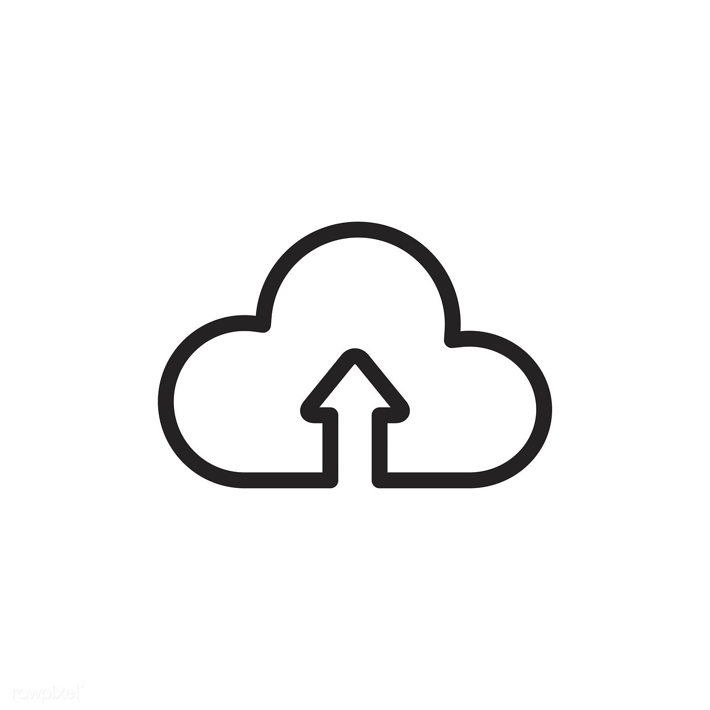 1400x1400 Upload To Cloud Icon Vector Free Image
