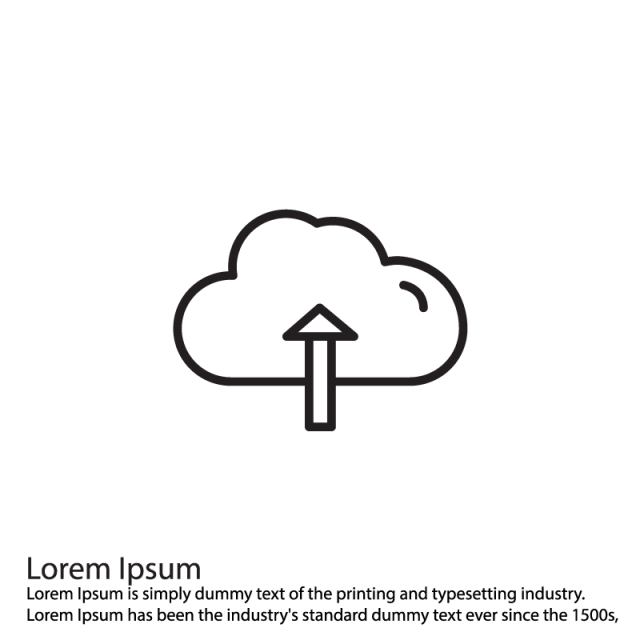 640x640 Vector Cloud Upload Icon, Cloud, Upload, Server Png And Vector