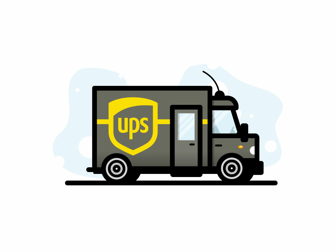 Ups Truck Vector at Collection of Ups Truck Vector