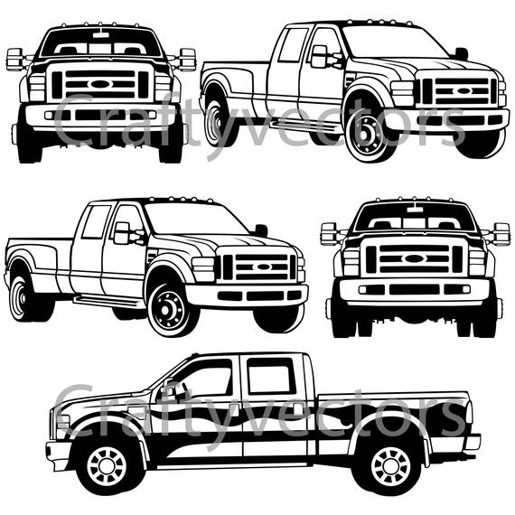Ford Super Duty Truck Vector Etsy 570x570 Ford Super Duty Truck Vector Etsy