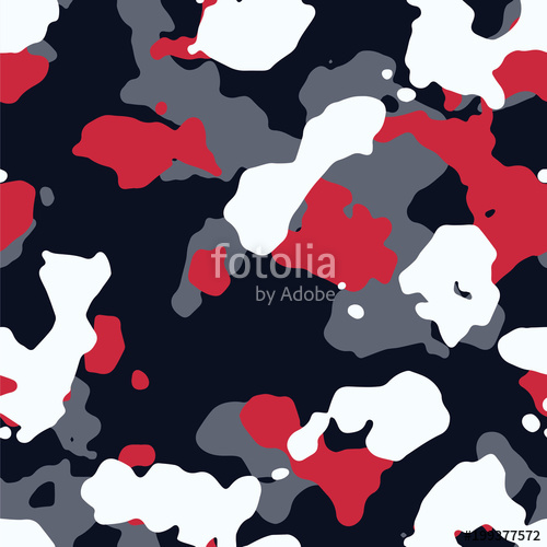 500x500 Seamless Fashion Red Urban Camo Pattern Vector Stock Image