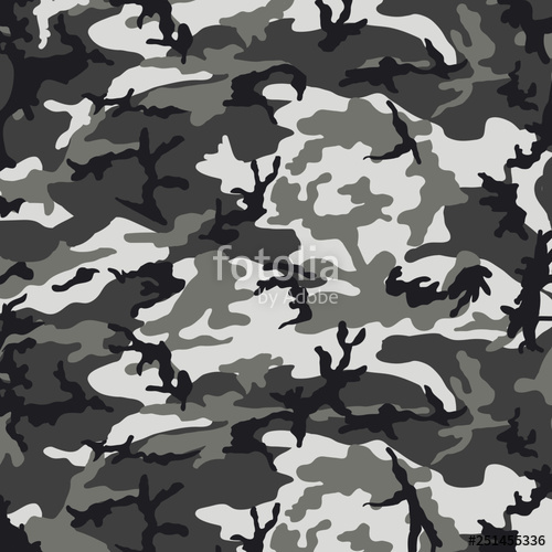 500x500 Urban Camo Camouflage Black Grey White Pattern Solider Army