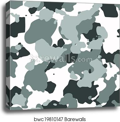 382x390 Urban Camo Vector Pattern, Canvas Print Barewalls Posters