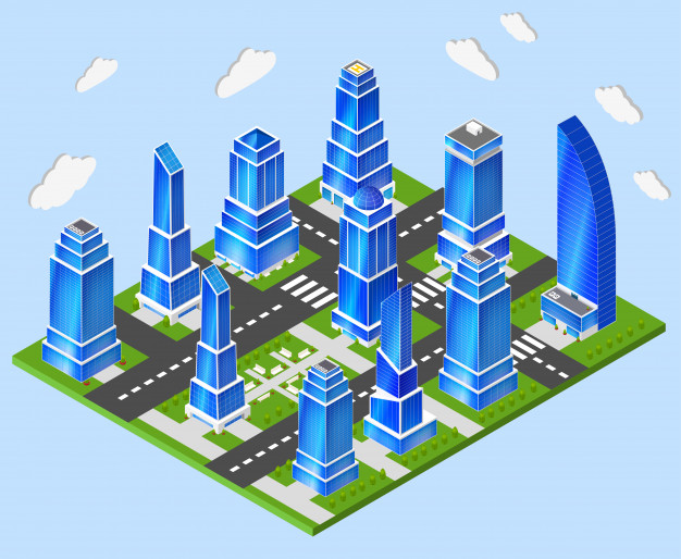 626x514 Office City Center Industry Planning Vector Free Download