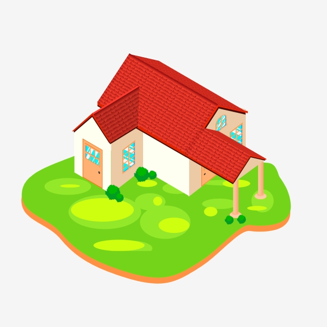 640x640 Vector Villa Building, Urban Planning, City, Three