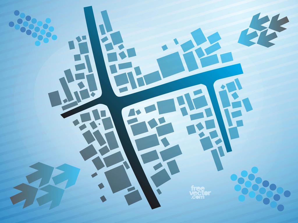 1024x765 City Plan Vector Art Graphics
