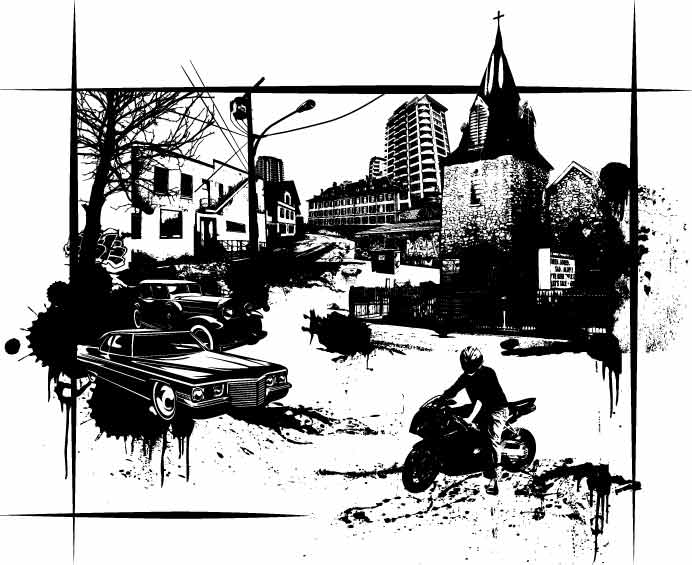 692x565 New Urban Grunge Vector Pack Byskell Vector Graphics