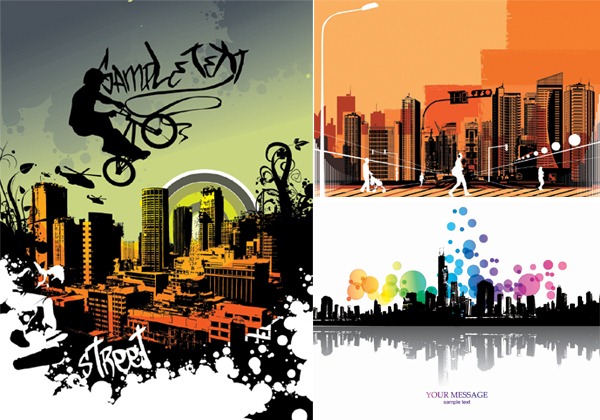 600x420 Trend Of Urban Architectural Elements Vector Material My Free