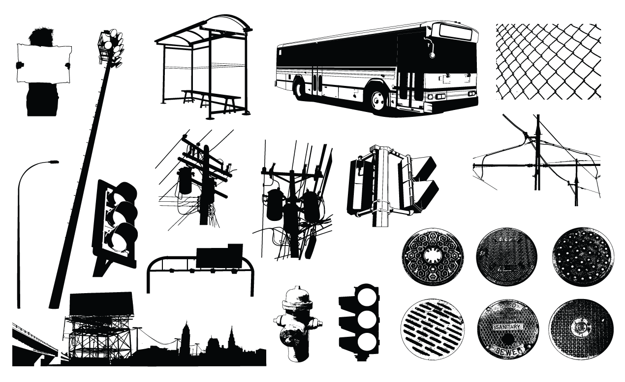 1270x778 Urban Elements Vector Pack For Adobe Illustrator