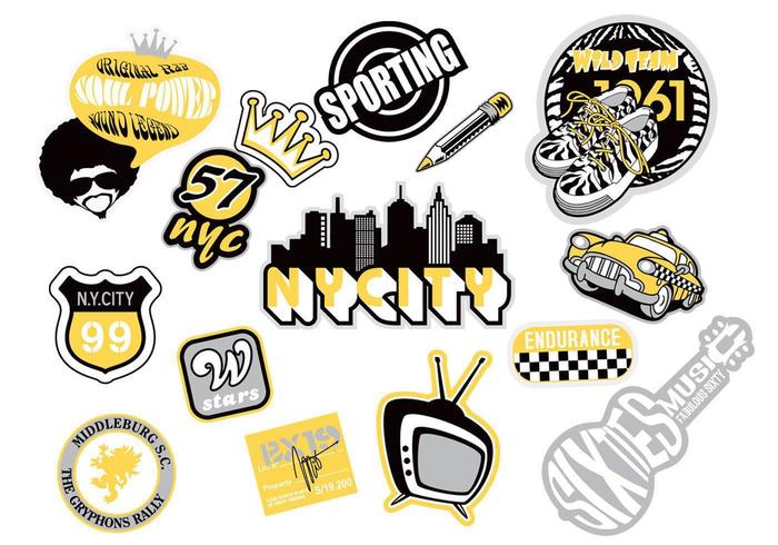 700x490 Urban Sticker Vector Pack