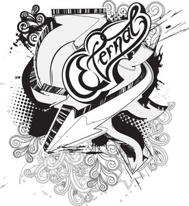 276x300 Urban Vector T Shirt Design With Arrows Royalty Free Stock Image