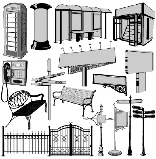 550x560 Urban Furniture Vector