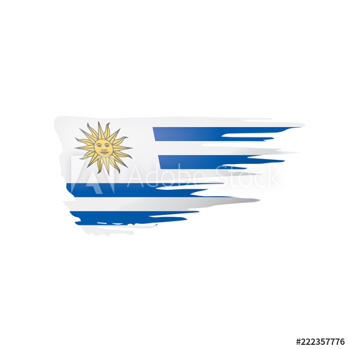 500x500 Uruguay Flag, Vector Illustration On A White Background