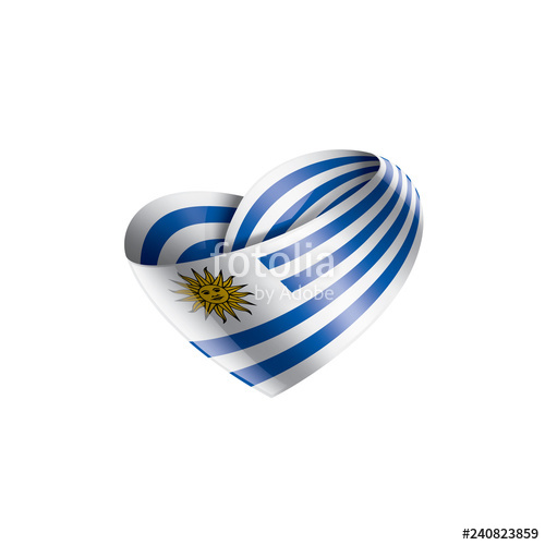 500x500 Uruguay Flag, Vector Illustration On A White Background Stock