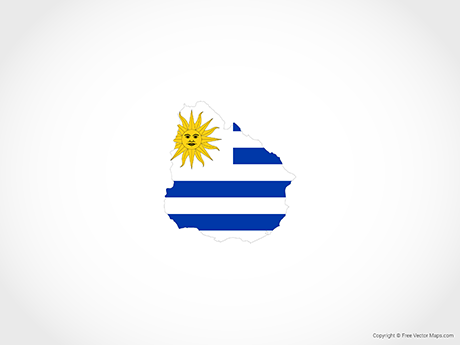 460x345 Vector Map Of Uruguay