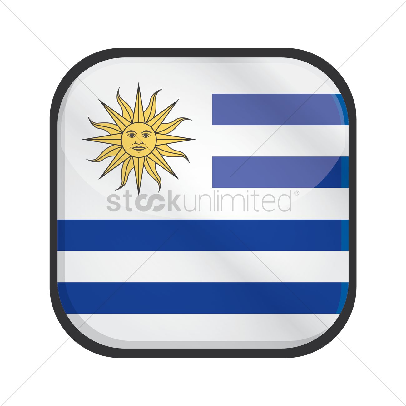 1300x1300 Free Uruguay Flag Vector Image
