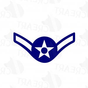 300x300 Photostock Vector Aviation Gray Emblem Badge Or Logo Military