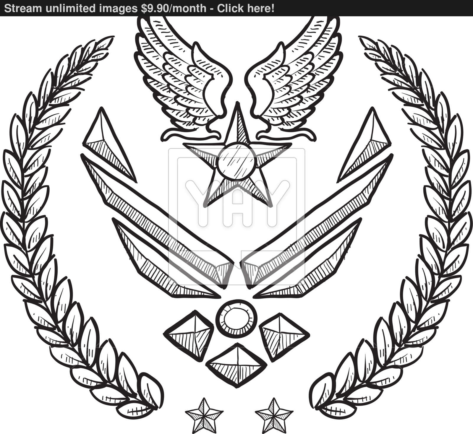 1600x1469 Us Air Force Vector Insignia Vector