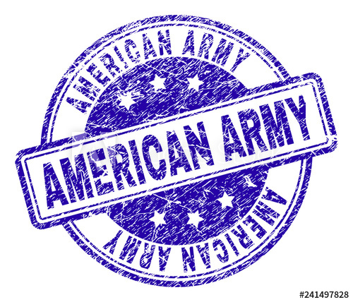 500x428 American Army Stamp Seal Watermark With Grunge Texture Designed