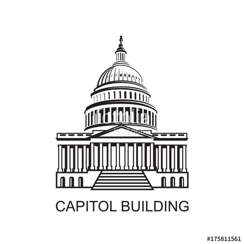 United States Capitol Building Icon In Washington Dc Stock Image 500x500 United States Capitol Building Icon In Washington Dc Stock Image