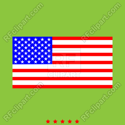 400x400 American Flag Icon Simple Style Vector Image Of Flags Ribbons