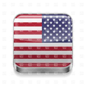 300x300 Black And White American Flag Icon Vector Hoodamathrun