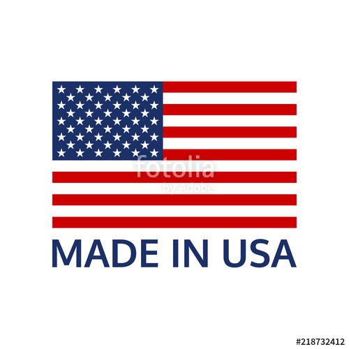 500x500 Made In Usa Logo Or Label With Us Flag America Manufactured Icon