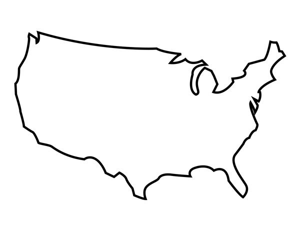 600x464 Printable United States Outline Cc Cycle United States