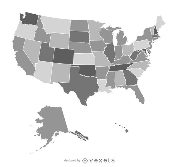 612x570 America Map Vector Design