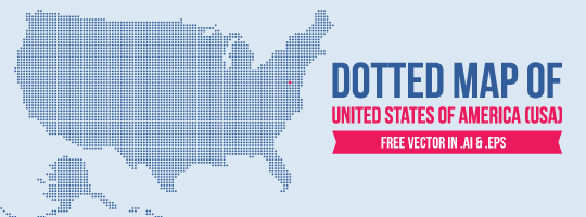 540x200 Dotted Usa Map Vector