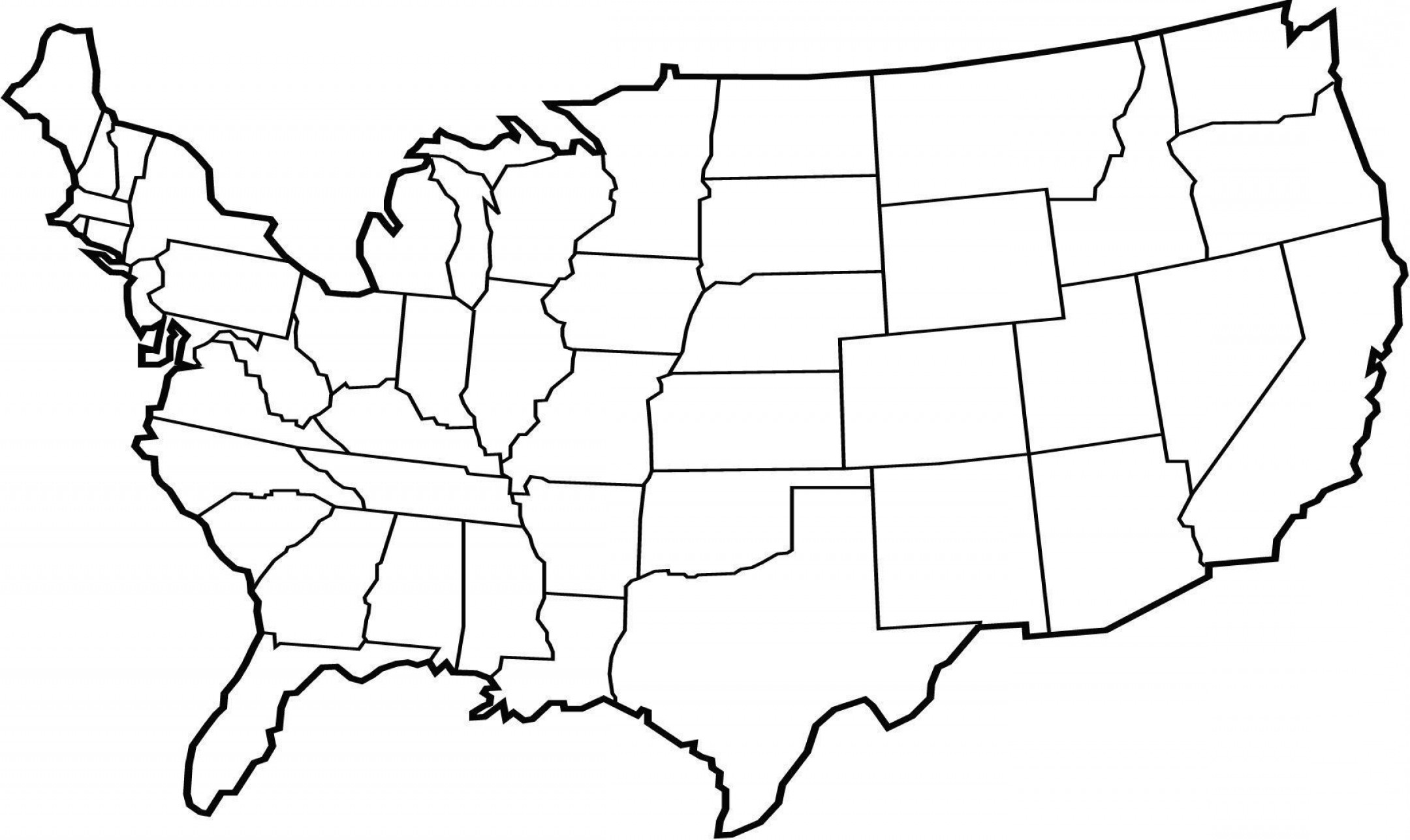 2160x1287 Usa Map Outline United States Vector Free Best Clipart Studiogrfx
