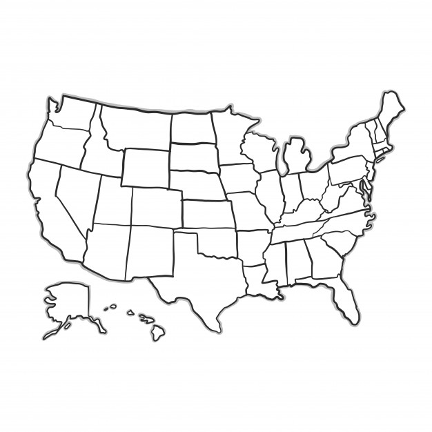 626x626 Doodle Usa Map Vector Free Download