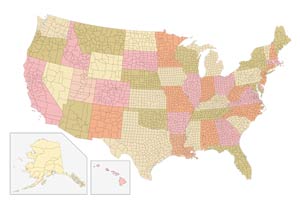 300x201 Free Vector Map Of The United States