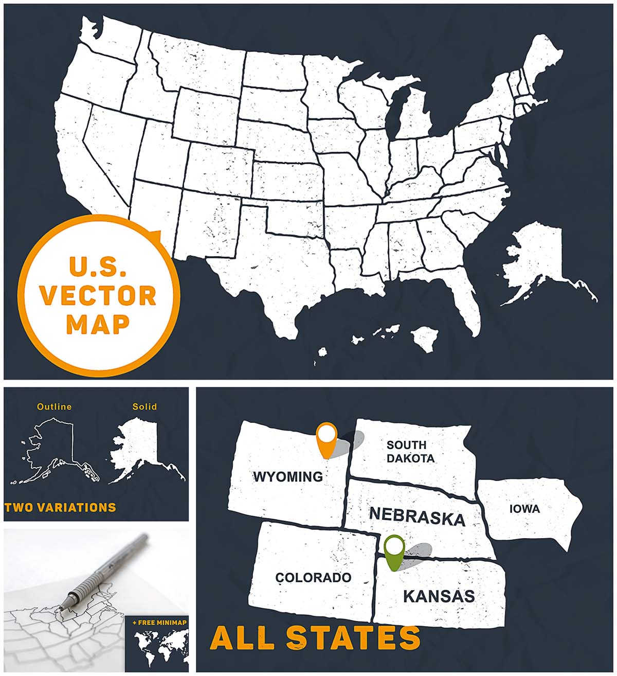 1200x1314 Hand Drawn Us Map Vector Free Download