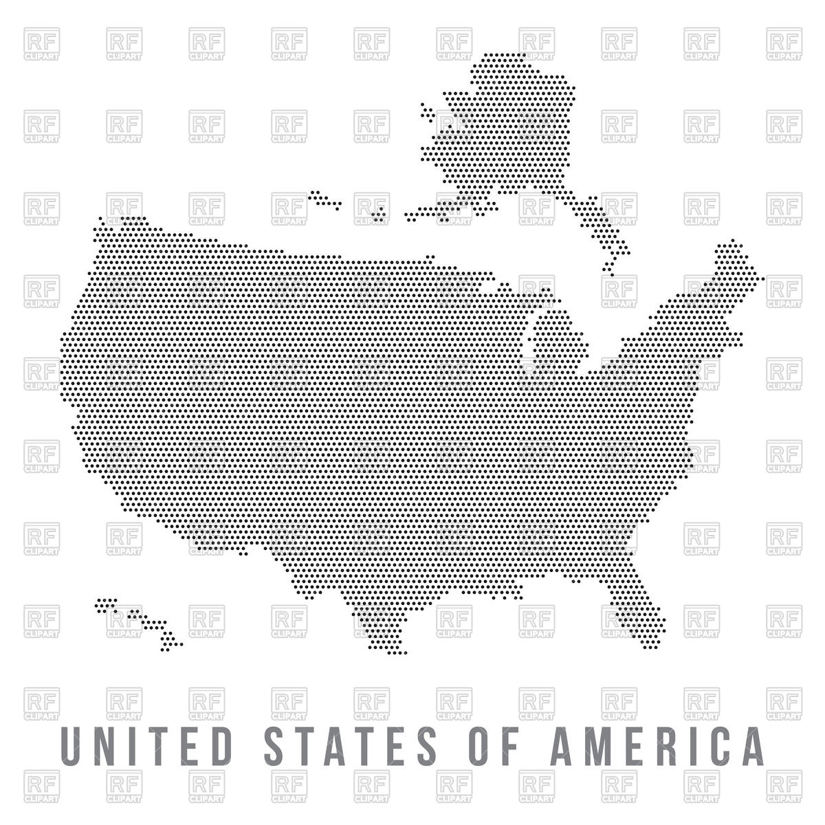 1200x1200 Dotted Usa Map Vector Image Of Signs, Symbols, Maps Zhukovskyi