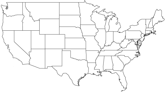 638x354 United States Outline Map