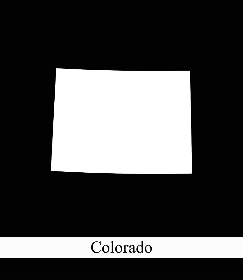 783x900 Colorado State Of Usa Map Vector Outline Illustration Black